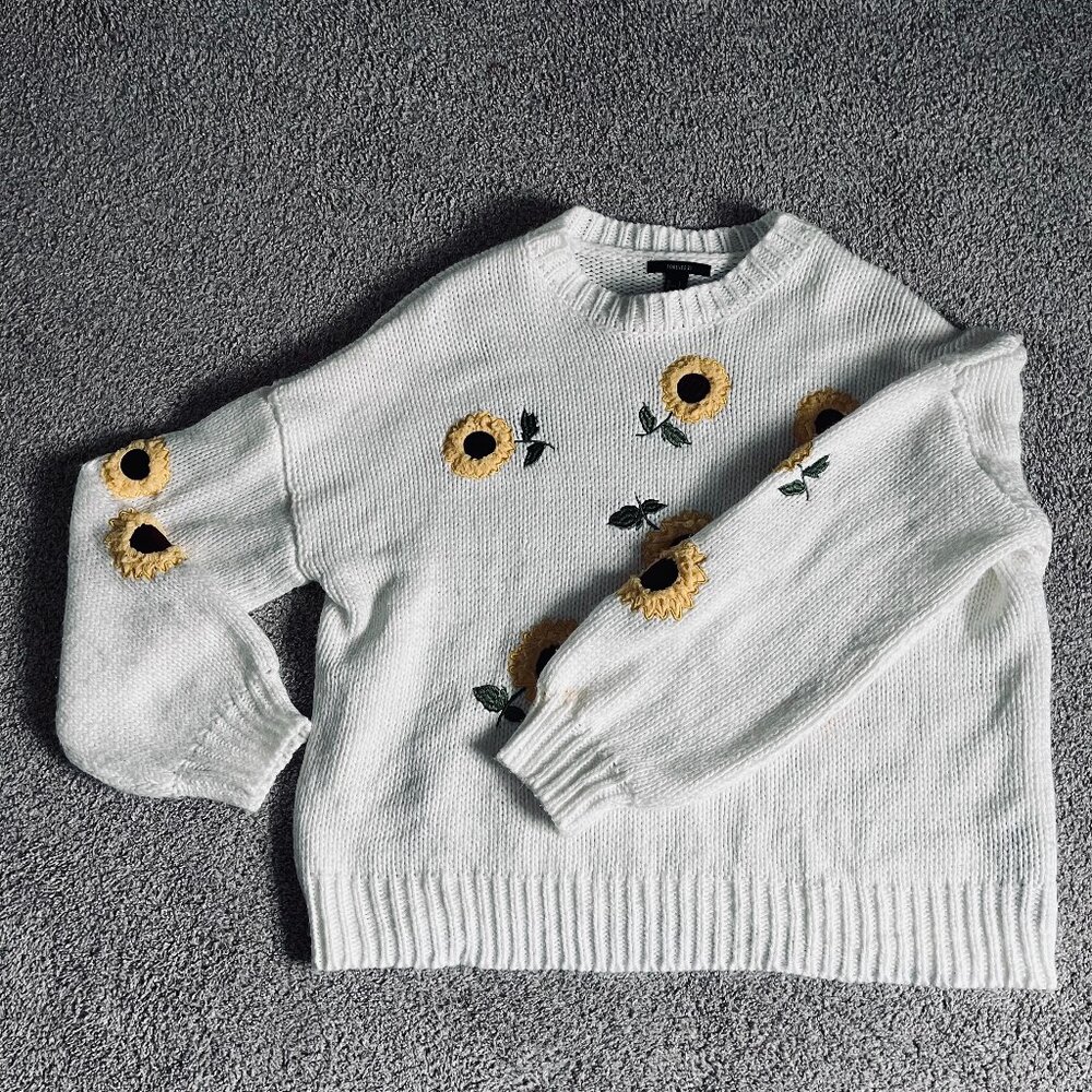 Cute Women's sunflower sweater